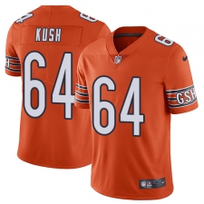 Men's Nike Chicago Bears #64 Eric Kush Orange Alternate Vapor Untouchable Limited Player NFL Jersey
