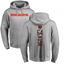 NFL Nike Chicago Bears #64 Eric Kush Ash Backer Pullover Hoodie