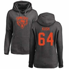 NFL Women's Nike Chicago Bears #64 Eric Kush Ash One Color Pullover Hoodie