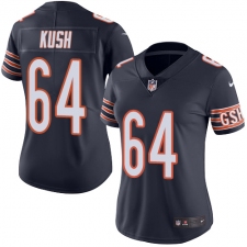 Women's Nike Chicago Bears #64 Eric Kush Navy Blue Team Color Vapor Untouchable Limited Player NFL Jersey