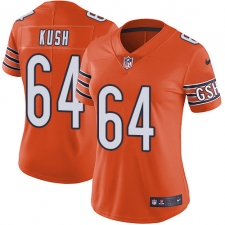Women's Nike Chicago Bears #64 Eric Kush Orange Alternate Vapor Untouchable Limited Player NFL Jersey