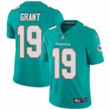 Men's Nike Miami Dolphins #19 Jakeem Grant Aqua Green Team Color Vapor Untouchable Limited Player NFL Jersey