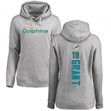 NFL Women's Nike Miami Dolphins #19 Jakeem Grant Ash Backer Pullover Hoodie
