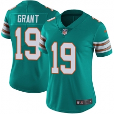 Women's Nike Miami Dolphins #19 Jakeem Grant Aqua Green Alternate Vapor Untouchable Limited Player NFL Jersey