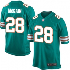 Men's Nike Miami Dolphins #28 Bobby McCain Game Aqua Green Alternate NFL Jersey