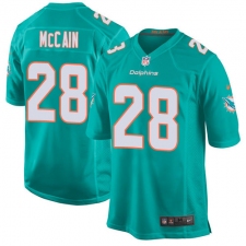 Men's Nike Miami Dolphins #28 Bobby McCain Game Aqua Green Team Color NFL Jersey