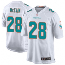 Men's Nike Miami Dolphins #28 Bobby McCain Game White NFL Jersey