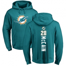 NFL Nike Miami Dolphins #28 Bobby McCain Aqua Green Backer Pullover Hoodie