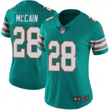 Women's Nike Miami Dolphins #28 Bobby McCain Aqua Green Alternate Vapor Untouchable Limited Player NFL Jersey