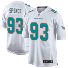 Men's Nike Miami Dolphins #93 Akeem Spence Game White NFL Jersey
