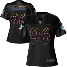 Women's Nike Miami Dolphins #96 Vincent Taylor Game Black Fashion NFL Jersey