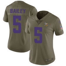 Women's Nike Minnesota Vikings #5 Dan Bailey Limited Olive 2017 Salute to Service NFL Jersey