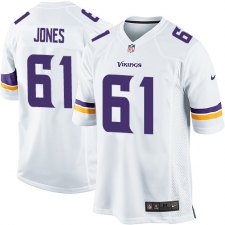Men's Nike Minnesota Vikings #61 Brett Jones Game White NFL Jersey