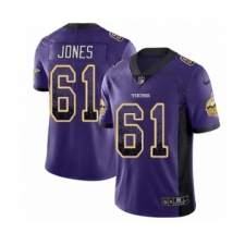 Men's Nike Minnesota Vikings #61 Brett Jones Limited Purple Rush Drift Fashion NFL Jersey