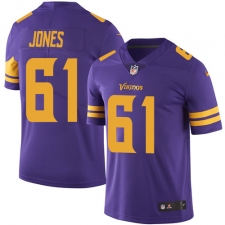 Men's Nike Minnesota Vikings #61 Brett Jones Limited Purple Rush Vapor Untouchable NFL Jersey
