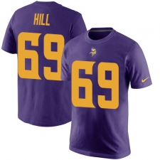 NFL Nike Minnesota Vikings #69 Rashod Hill Purple Rush Pride Name & Number T-Shirt
