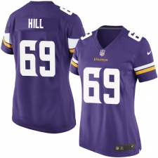 Women's Nike Minnesota Vikings #69 Rashod Hill Game Purple Team Color NFL Jersey