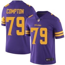 Men's Nike Minnesota Vikings #79 Tom Compton Limited Purple Rush Vapor Untouchable NFL Jersey