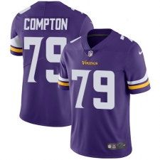 Men's Nike Minnesota Vikings #79 Tom Compton Purple Team Color Vapor Untouchable Limited Player NFL Jersey