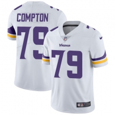 Men's Nike Minnesota Vikings #79 Tom Compton White Vapor Untouchable Limited Player NFL Jersey