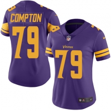 Women's Nike Minnesota Vikings #79 Tom Compton Limited Purple Rush Vapor Untouchable NFL Jersey