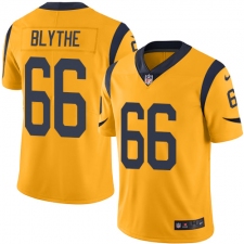 Men's Nike Los Angeles Rams #66 Austin Blythe Limited Gold Rush Vapor Untouchable NFL Jersey