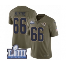 Men's Nike Los Angeles Rams #66 Austin Blythe Limited Olive 2017 Salute to Service Super Bowl LIII Bound NFL Jersey