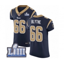 Men's Nike Los Angeles Rams #66 Austin Blythe Navy Blue Team Color Vapor Untouchable Elite Player Super Bowl LIII Bound NFL Jersey