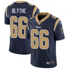Men's Nike Los Angeles Rams #66 Austin Blythe Navy Blue Team Color Vapor Untouchable Limited Player NFL Jersey