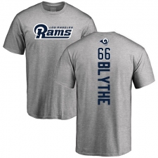 NFL Nike Los Angeles Rams #66 Austin Blythe Ash Backer T-Shirt