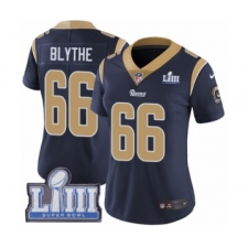 Women's Nike Los Angeles Rams #66 Austin Blythe Navy Blue Team Color Vapor Untouchable Limited Player Super Bowl LIII Bound NFL Jersey