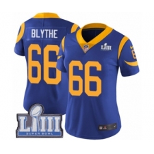 Women's Nike Los Angeles Rams #66 Austin Blythe Royal Blue Alternate Vapor Untouchable Limited Player Super Bowl LIII Bound NFL Jersey