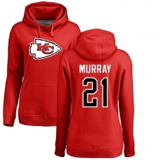 NFL Women's Nike Kansas City Chiefs #21 Eric Murray Red Name & Number Logo Pullover Hoodie