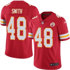 Men's Nike Kansas City Chiefs #48 Terrance Smith Red Team Color Vapor Untouchable Limited Player NFL Jersey