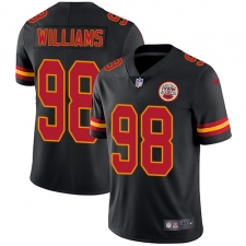 Men's Nike Kansas City Chiefs #98 Xavier Williams Limited Black Rush Vapor Untouchable NFL Jersey