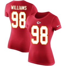 NFL Women's Nike Kansas City Chiefs #98 Xavier Williams Red Rush Pride Name & Number T-Shirt
