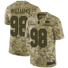 Youth Nike Kansas City Chiefs #98 Xavier Williams Limited Camo 2018 Salute to Service NFL Jersey