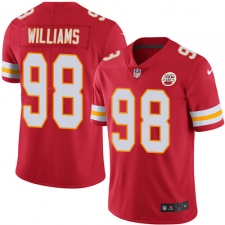 Youth Nike Kansas City Chiefs #98 Xavier Williams Red Team Color Vapor Untouchable Limited Player NFL Jersey