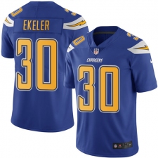 Men's Nike Los Angeles Chargers #30 Austin Ekeler Limited Electric Blue Rush Vapor Untouchable NFL Jersey