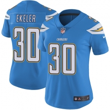 Women's Nike Los Angeles Chargers #30 Austin Ekeler Electric Blue Alternate Vapor Untouchable Limited Player NFL Jersey