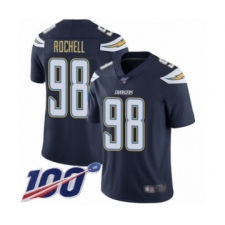 Men's Los Angeles Chargers #98 Isaac Rochell Navy Blue Team Color Vapor Untouchable Limited Player 100th Season Football Jersey