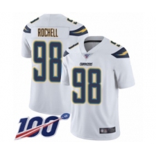 Men's Los Angeles Chargers #98 Isaac Rochell White Vapor Untouchable Limited Player 100th Season Football Jersey