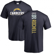 NFL Nike Los Angeles Chargers #98 Isaac Rochell Navy Blue Backer T-Shirt