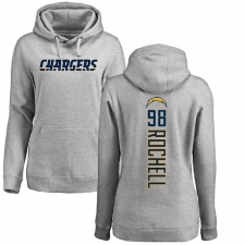 NFL Women's Nike Los Angeles Chargers #98 Isaac Rochell Ash Backer Pullover Hoodie