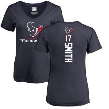 NFL Women's Nike Houston Texans #17 Vyncint Smith Navy Blue Backer T-Shirt