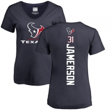NFL Women's Nike Houston Texans #31 Natrell Jamerson Navy Blue Backer T-Shirt