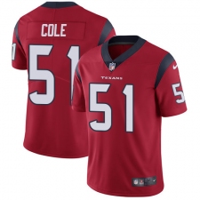 Men's Nike Houston Texans #51 Dylan Cole Red Alternate Vapor Untouchable Limited Player NFL Jersey
