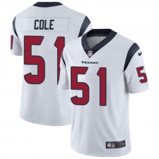 Men's Nike Houston Texans #51 Dylan Cole White Vapor Untouchable Limited Player NFL Jersey