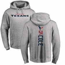 NFL Nike Houston Texans #51 Dylan Cole Ash Backer Pullover Hoodie