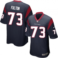 Men's Nike Houston Texans #73 Zach Fulton Game Navy Blue Team Color NFL Jersey